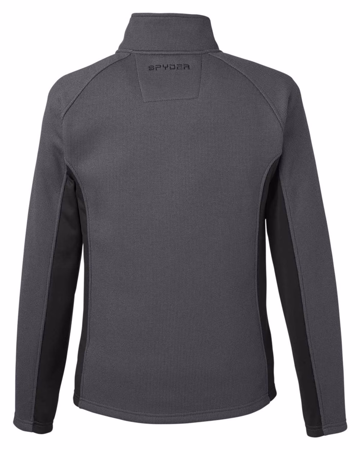 Custom Spyder Men's Constant Full-Zip Sweater Fleece Jacket - Polar/ Black - back