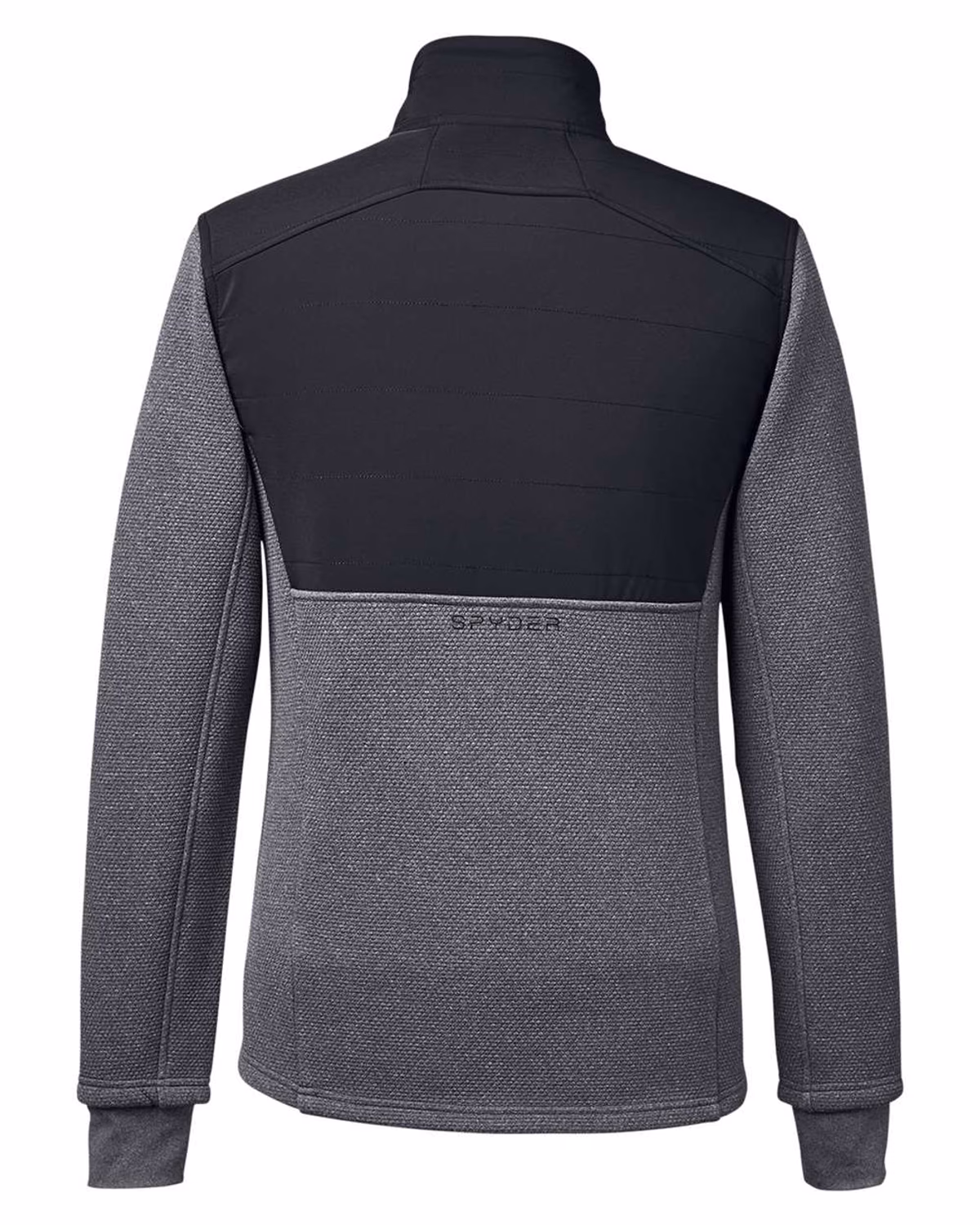 Custom Spyder Men's Pursuit Jacket - Black Heather/ Black - back