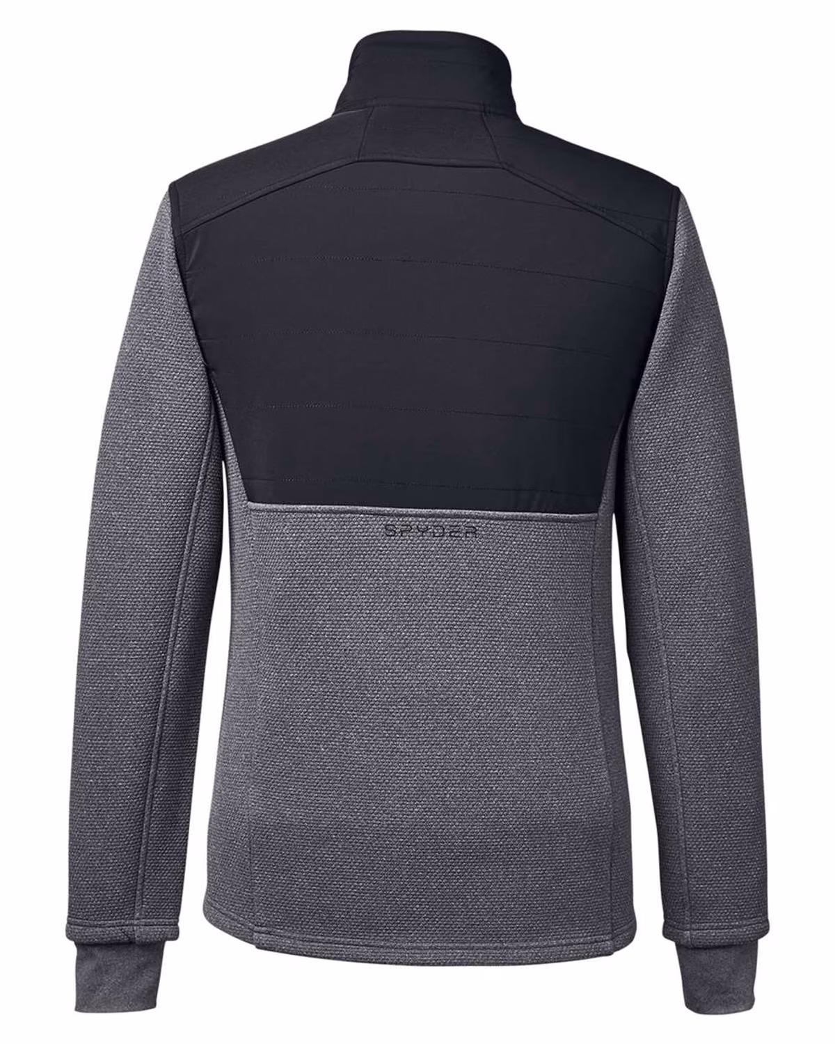 Custom Spyder Men's Pursuit Jacket - Black Heather/ Black - back