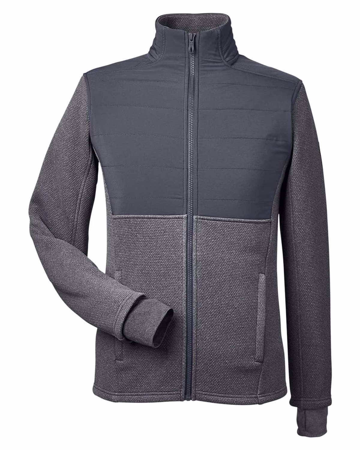 Custom Spyder Men's Pursuit Jacket - Black Heather/ Polar - front