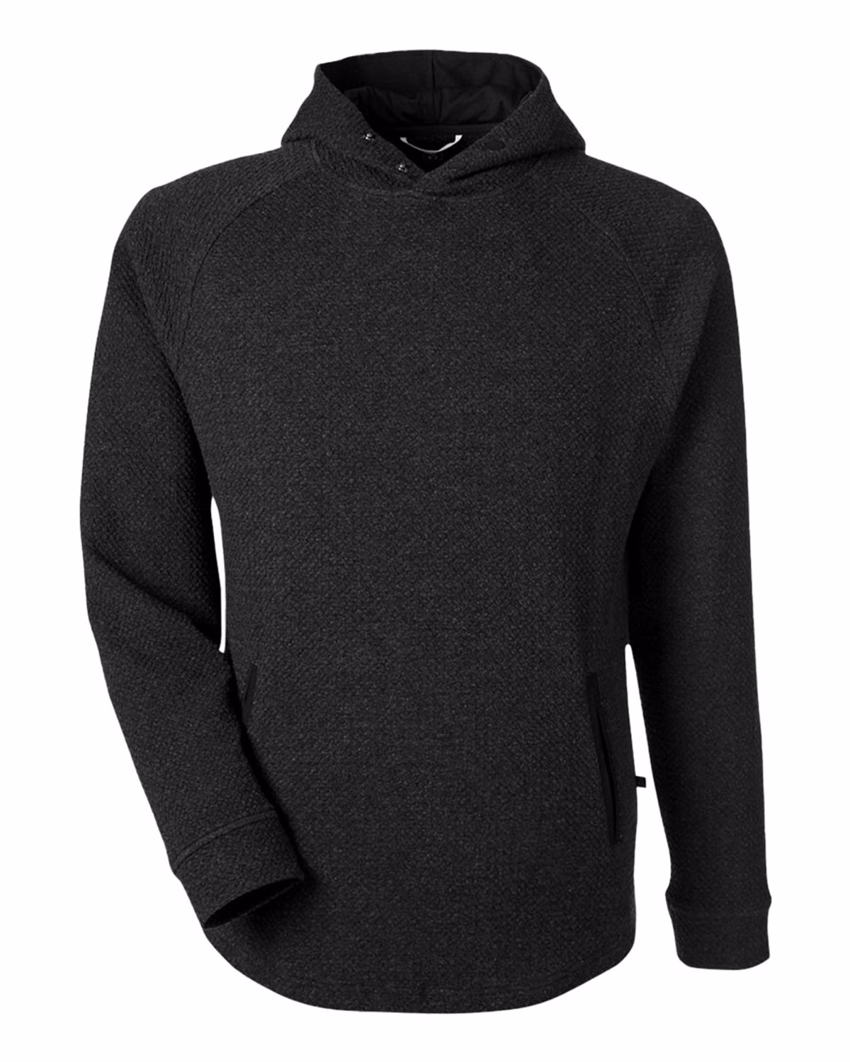 Custom Swannies Camden Hooded Pullover - Black/ Heather - side