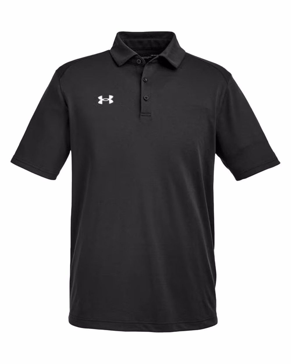 Custom Under Armour Men's Tech™ Polo - Black/ White flat front