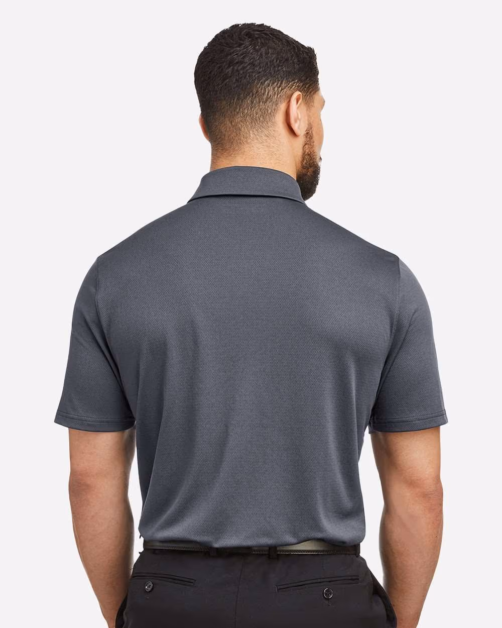 Custom Under Armour Men's Tech™ Polo - CS Grey Light Heather/ White back