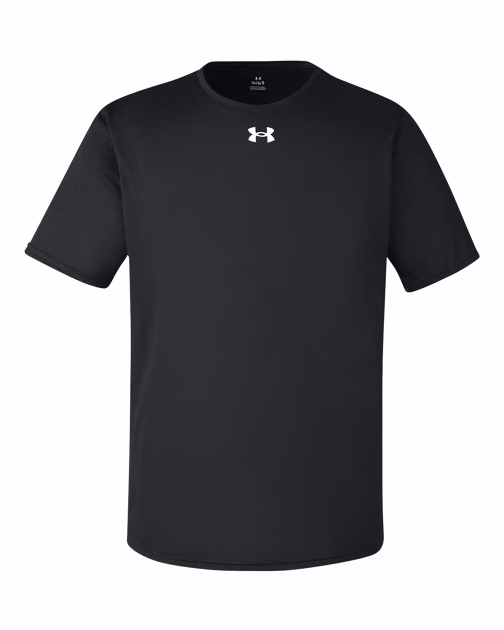 Custom Under Armour Men's Team Tech™ T-Shirt - Black/ White flat front