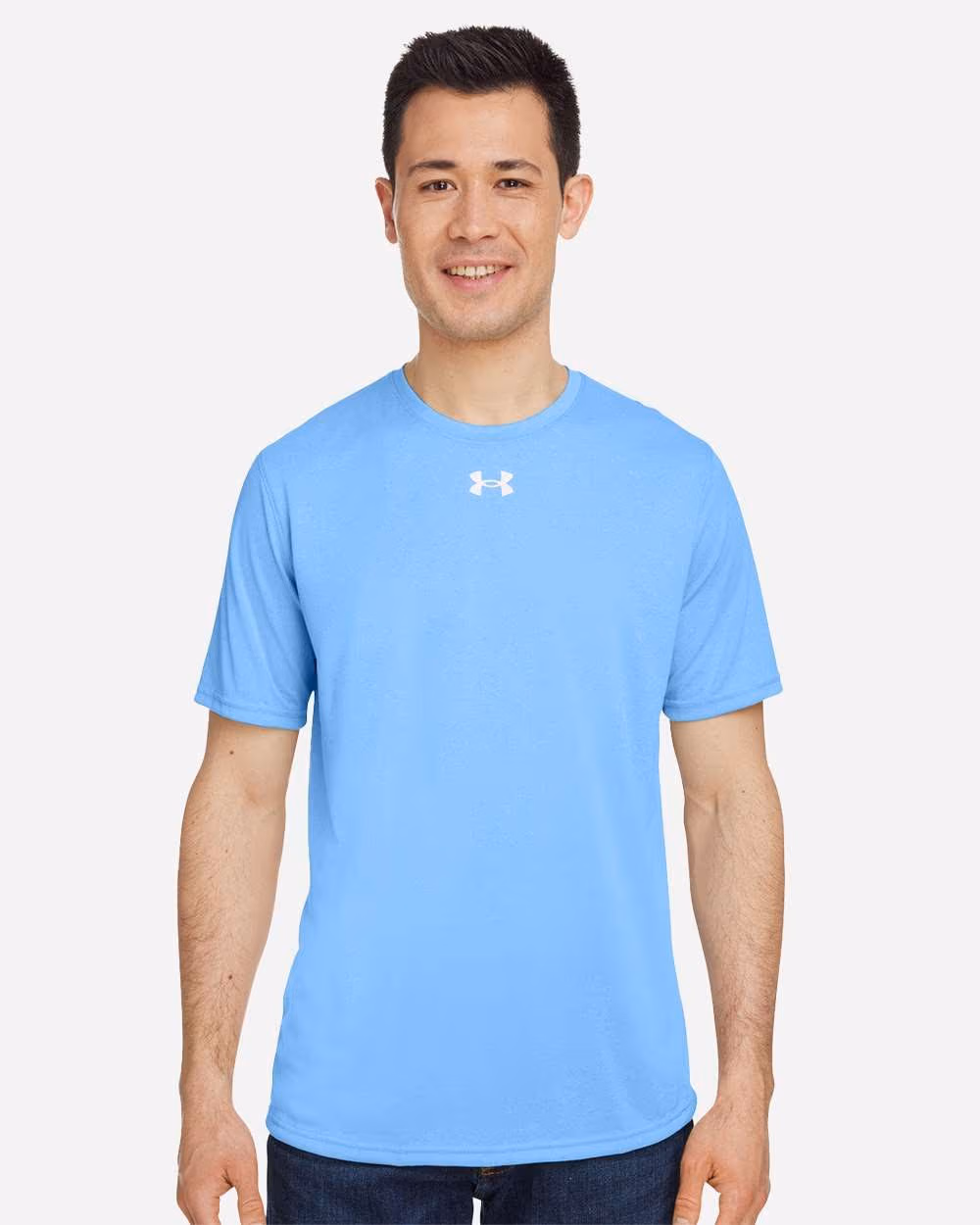 Custom Under Armour Men's Team Tech™ T-Shirt - Carolina Blue/ White front