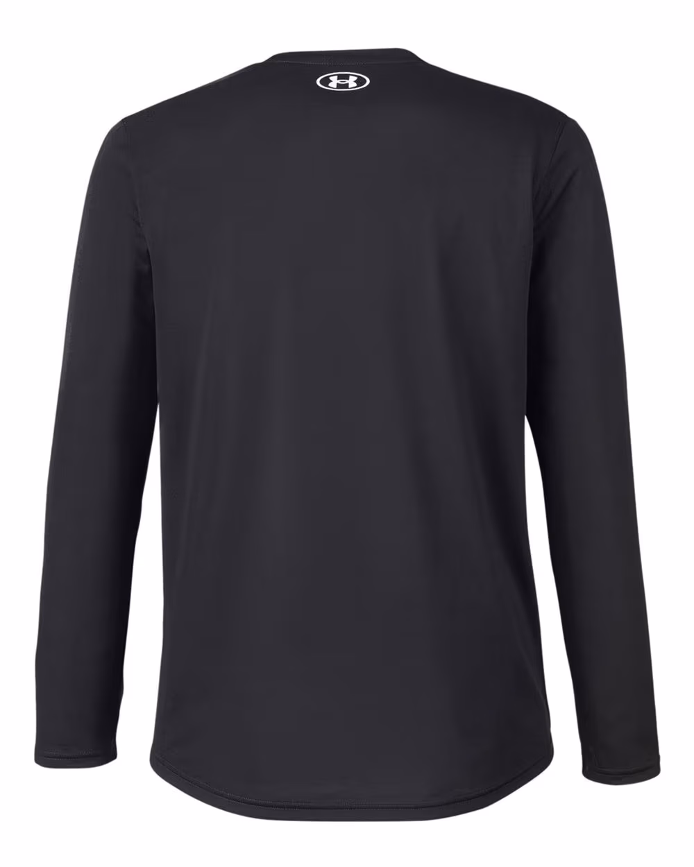 Custom Under Armour Men's Team Tech™ Long Sleeve T-Shirt - Black/ White flat back