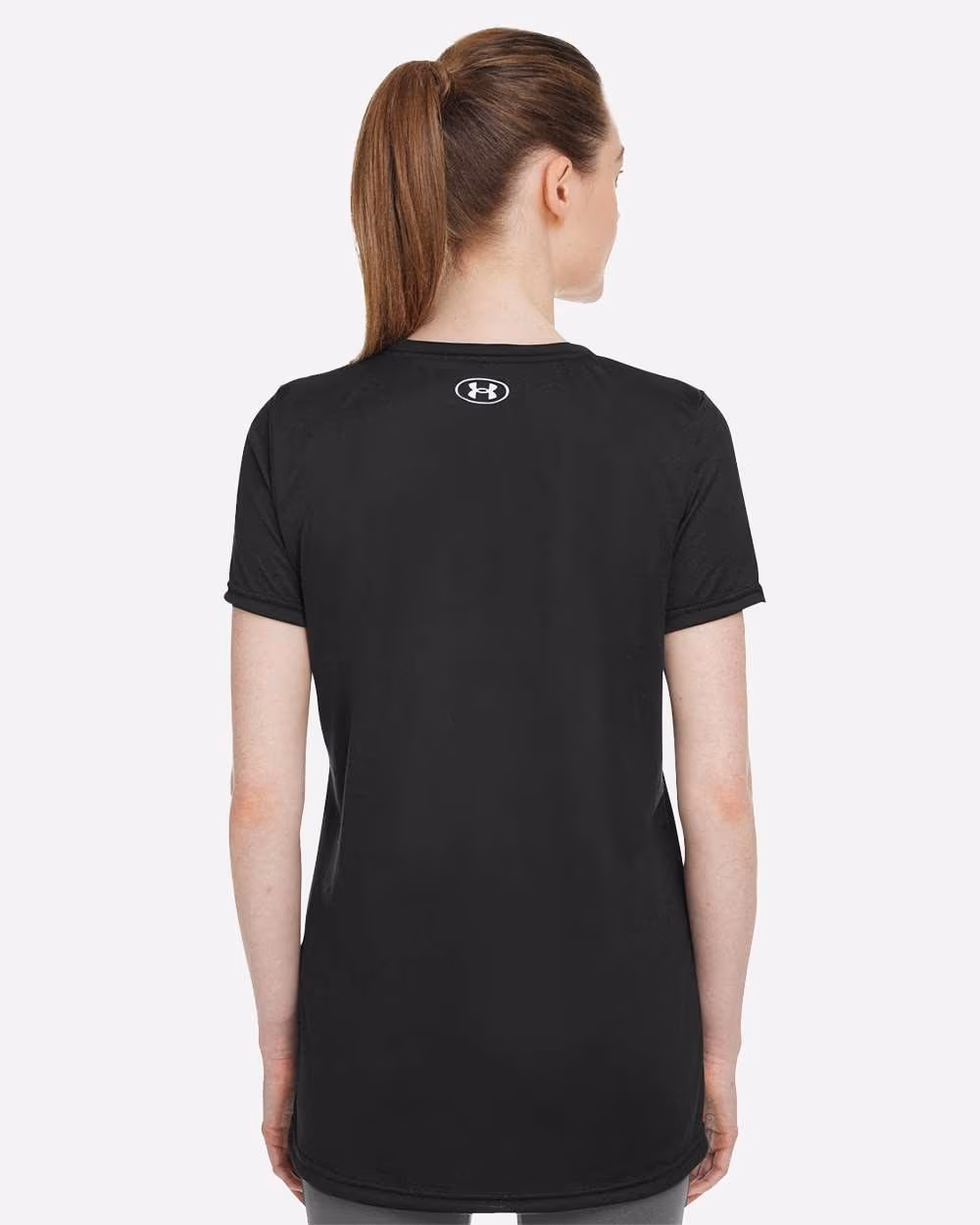 Custom Under Armour Women's Team Tech™ T-Shirt - Black/ White back