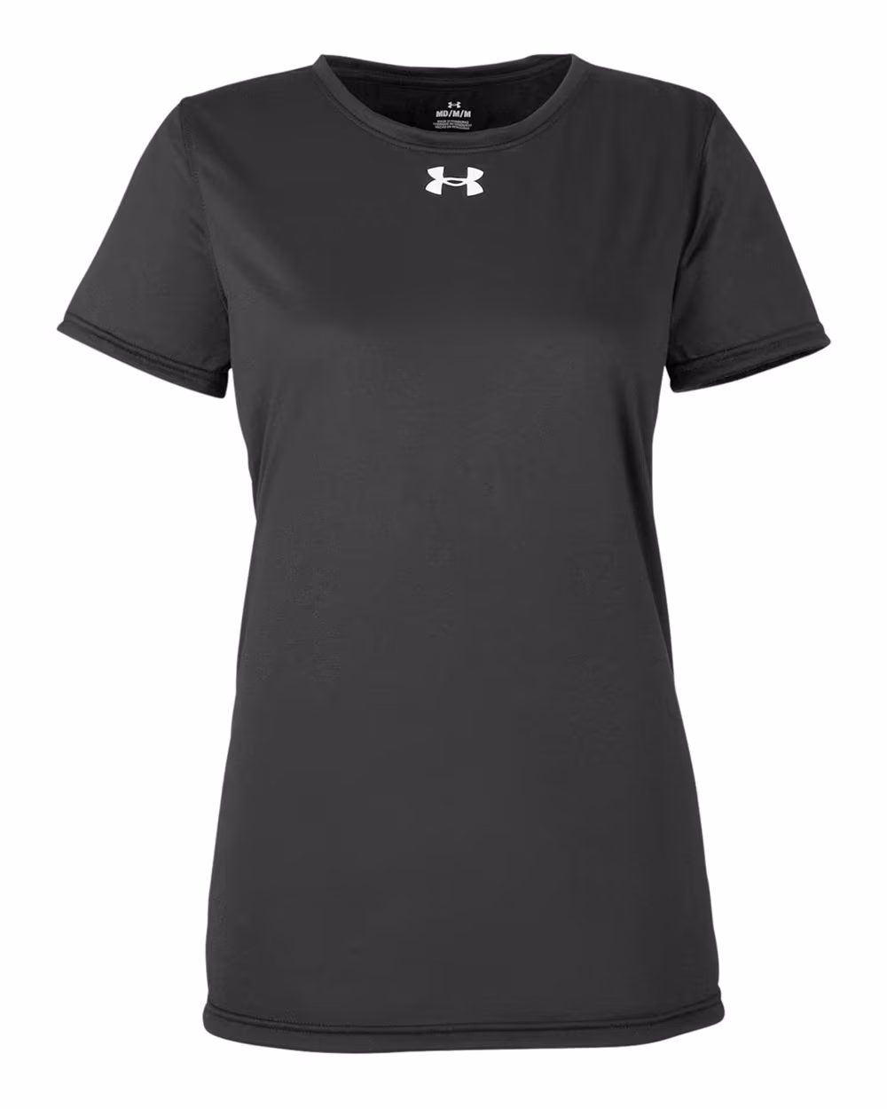 Custom Under Armour Women's Team Tech™ T-Shirt - Black/ White flat front