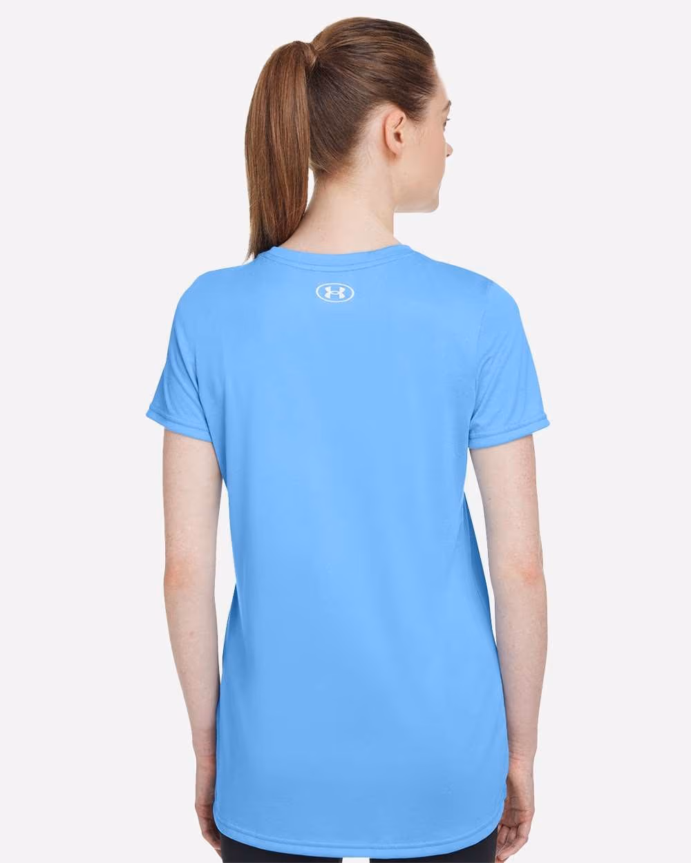 Custom Under Armour Women's Team Tech™ T-Shirt - Carolina Blue/ White back