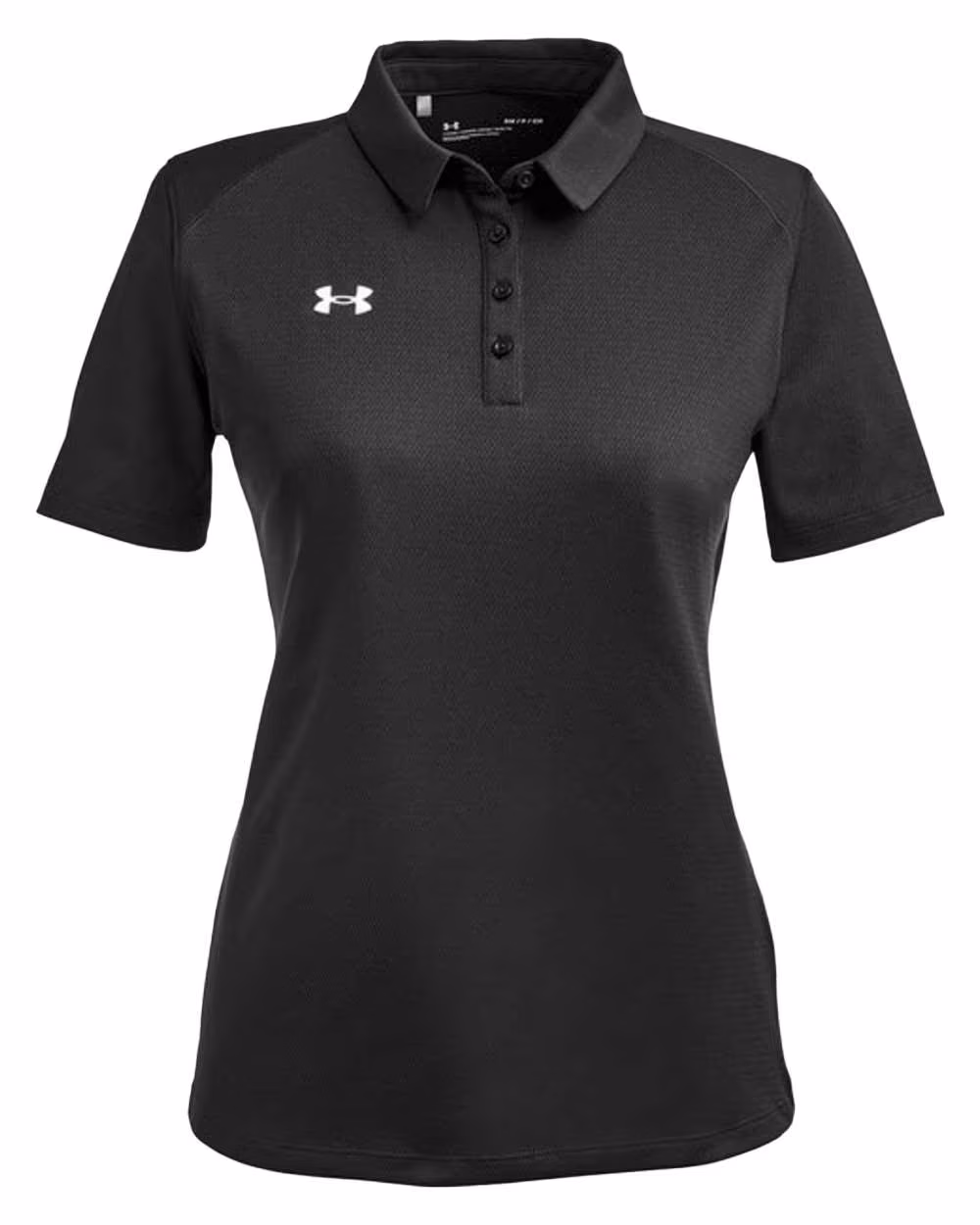 Custom Under Armour Women's Tech™ Polo - Black/ White flat front