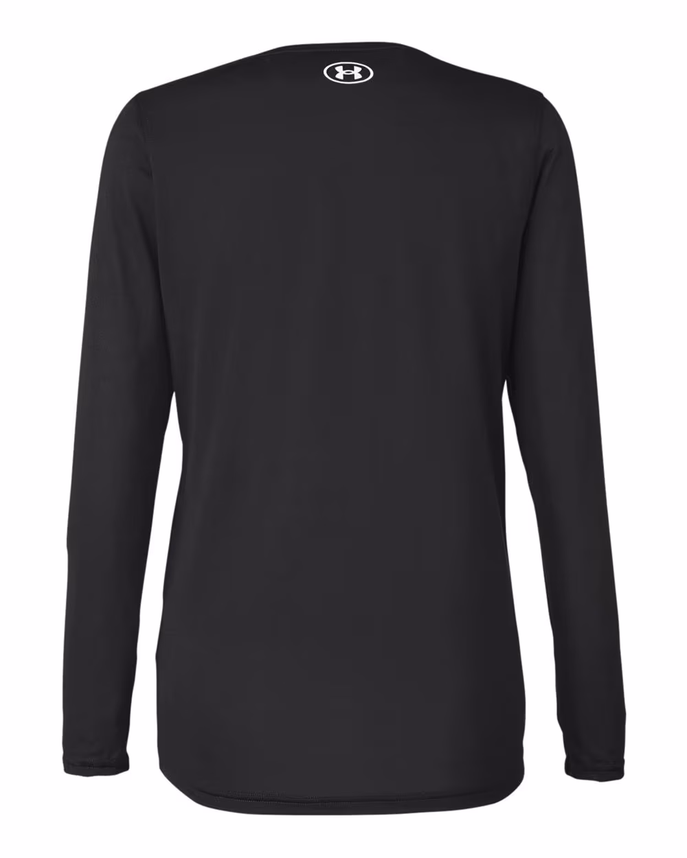 Custom Under Armour Women's Team Tech™ Long Sleeve T-Shirt - Black/ White flat back