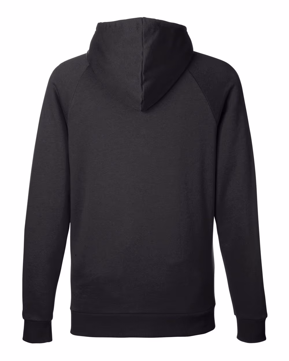 Custom Under Armour Men's Rival Fleece Hooded Sweatshirt - Black/ White flat back