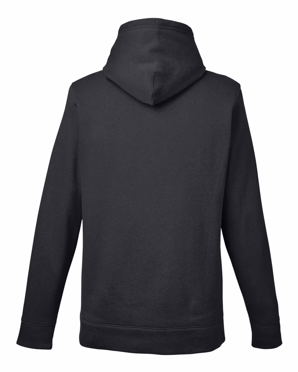 Custom Under Armour Men's Hustle Hooded Sweatshirt - Black/ White flat back
