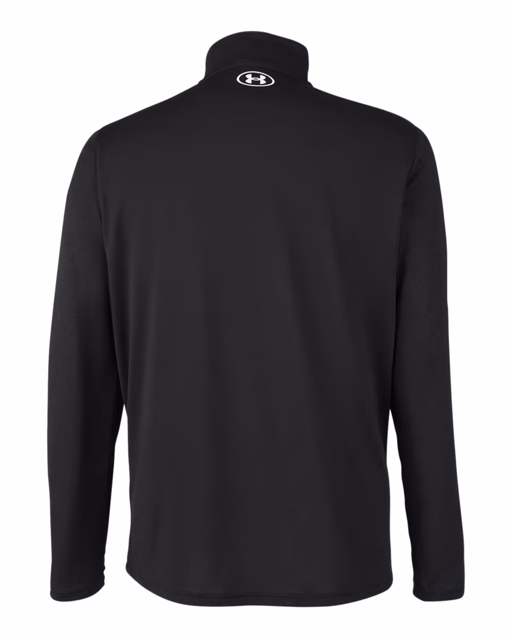 Custom Under Armour Men's Team Tech™ Quarter-Zip Pullover - Black/ White flat back