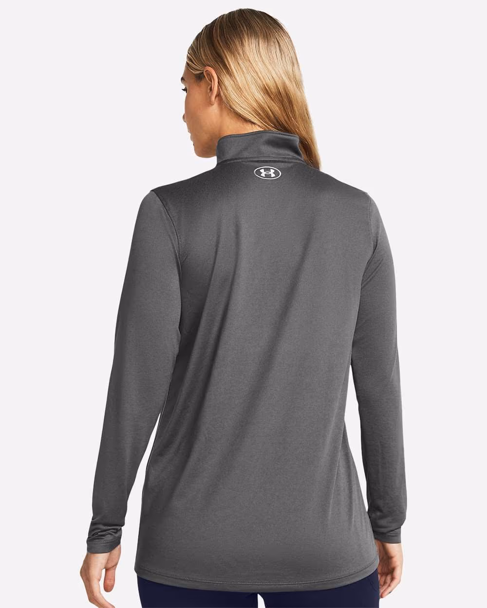 Custom Under Armour Women's Team Tech™ Half-Zip Pullover - Castlerock/ White back