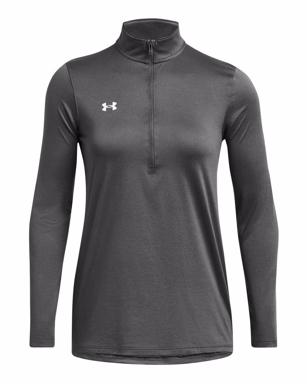 Custom Under Armour Women's Team Tech™ Half-Zip Pullover - Castlerock/ White flat front