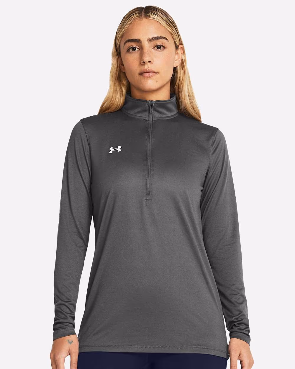 Custom Under Armour Women's Team Tech™ Half-Zip Pullover - Castlerock/ White front