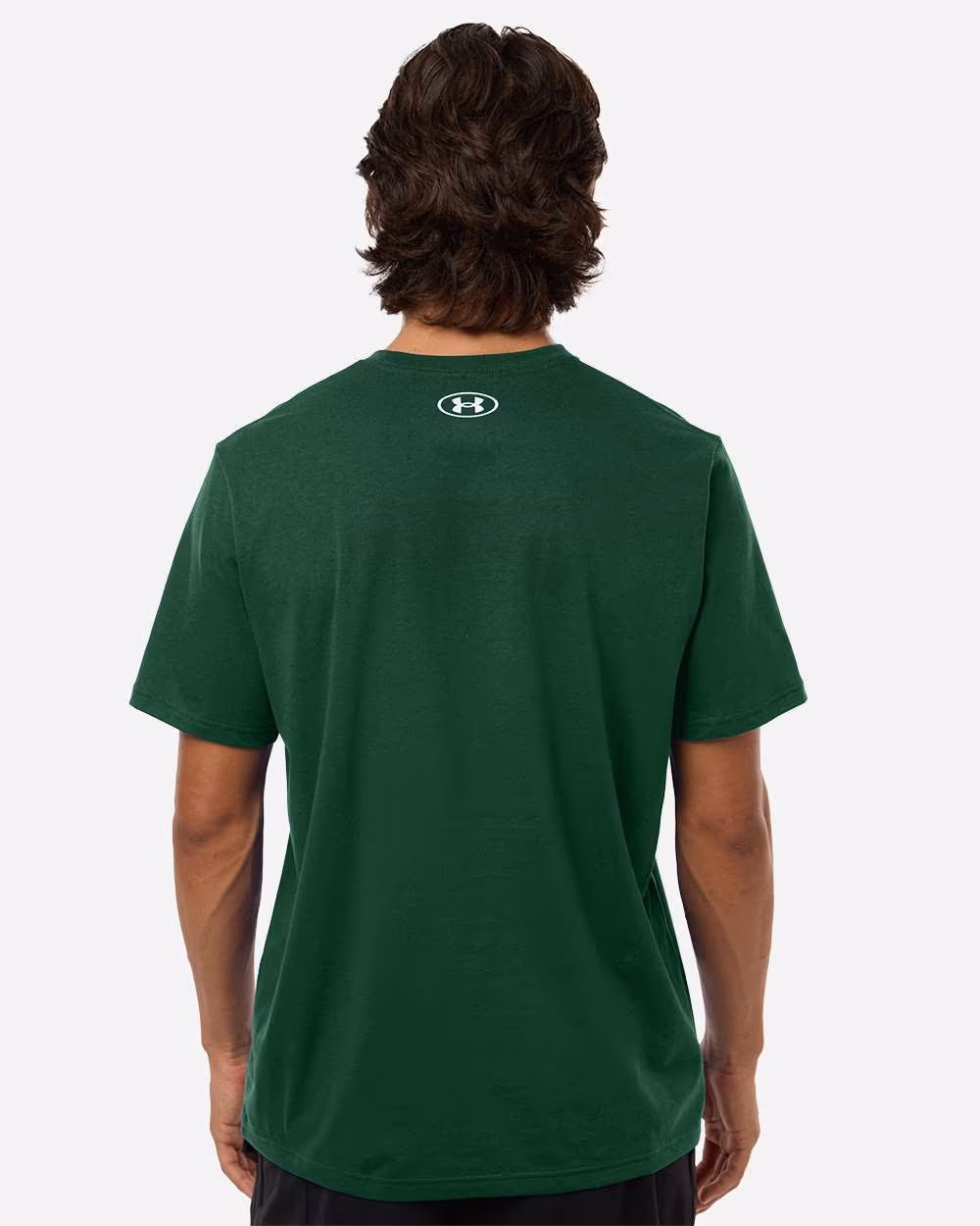 Custom Under Armour Men's Athletic 2.0 T-Shirt - Forest Green/ White back