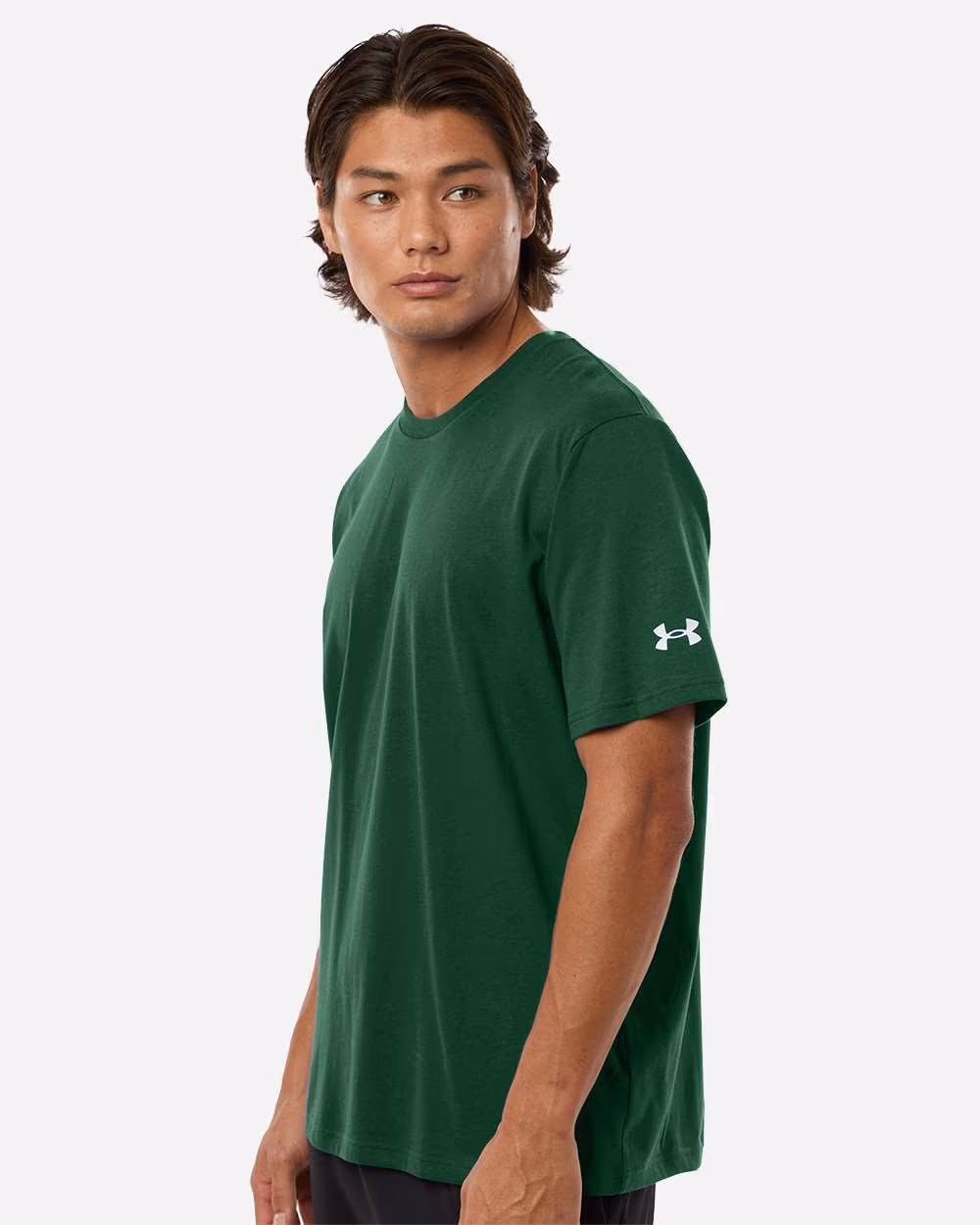 Custom Under Armour Men's Athletic 2.0 T-Shirt - Forest Green/ White side