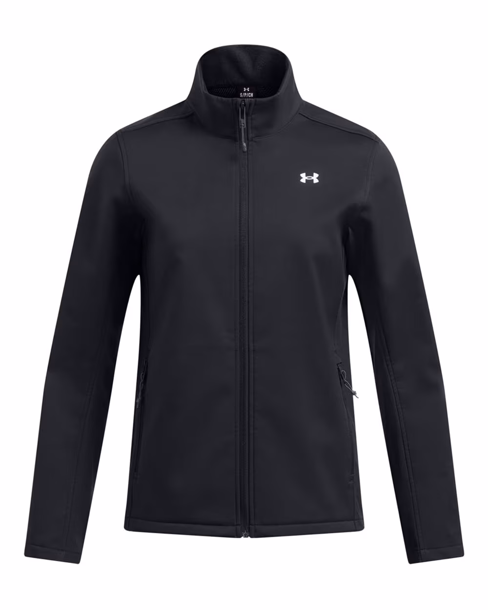 Custom Under Armour Women's ColdGear® Infrared Shield 2.0 Jacket - Black/ White flat front