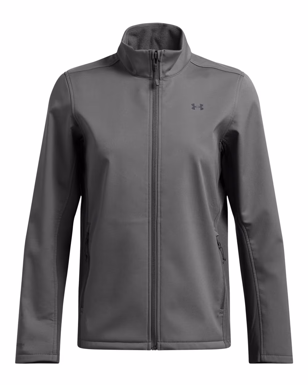 Custom Under Armour Women's ColdGear® Infrared Shield 2.0 Jacket - Castlerock/ Black flat front