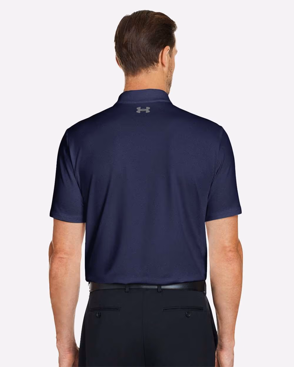 Custom Under Armour Men's Performance 3.0 Golf Polo - Midnight Navy/ Pitch Grey back