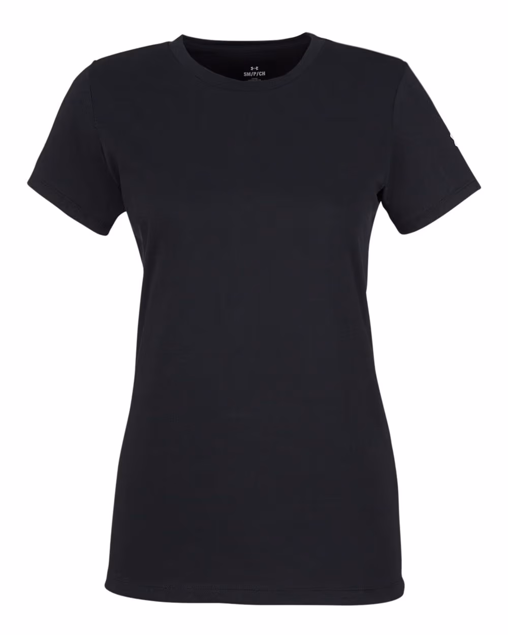 Custom Under Armour Women's Athletic 2.0 T-Shirt - Black/ White flat front