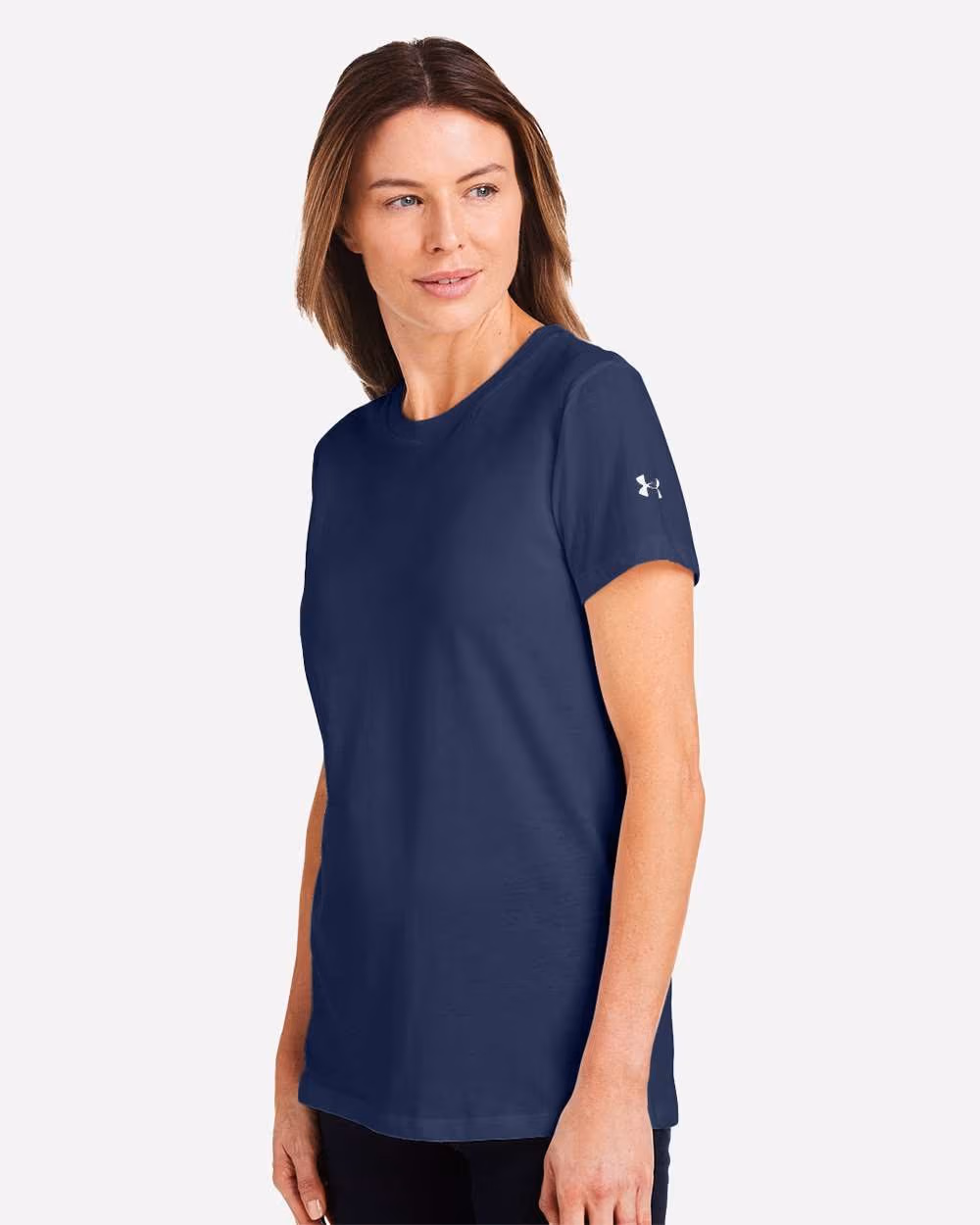 Custom Under Armour Women's Athletic 2.0 T-Shirt - Midnight Navy/ White side