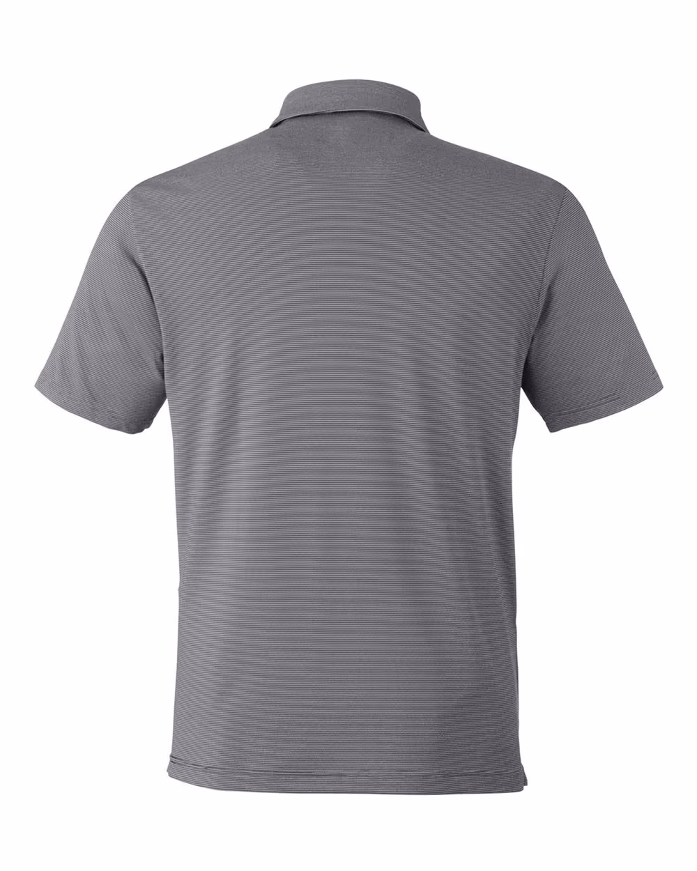 Custom Under Armour Men's Destin Drive "UA Playoff Team Stripe" Performance Polo - Black/ White flat back