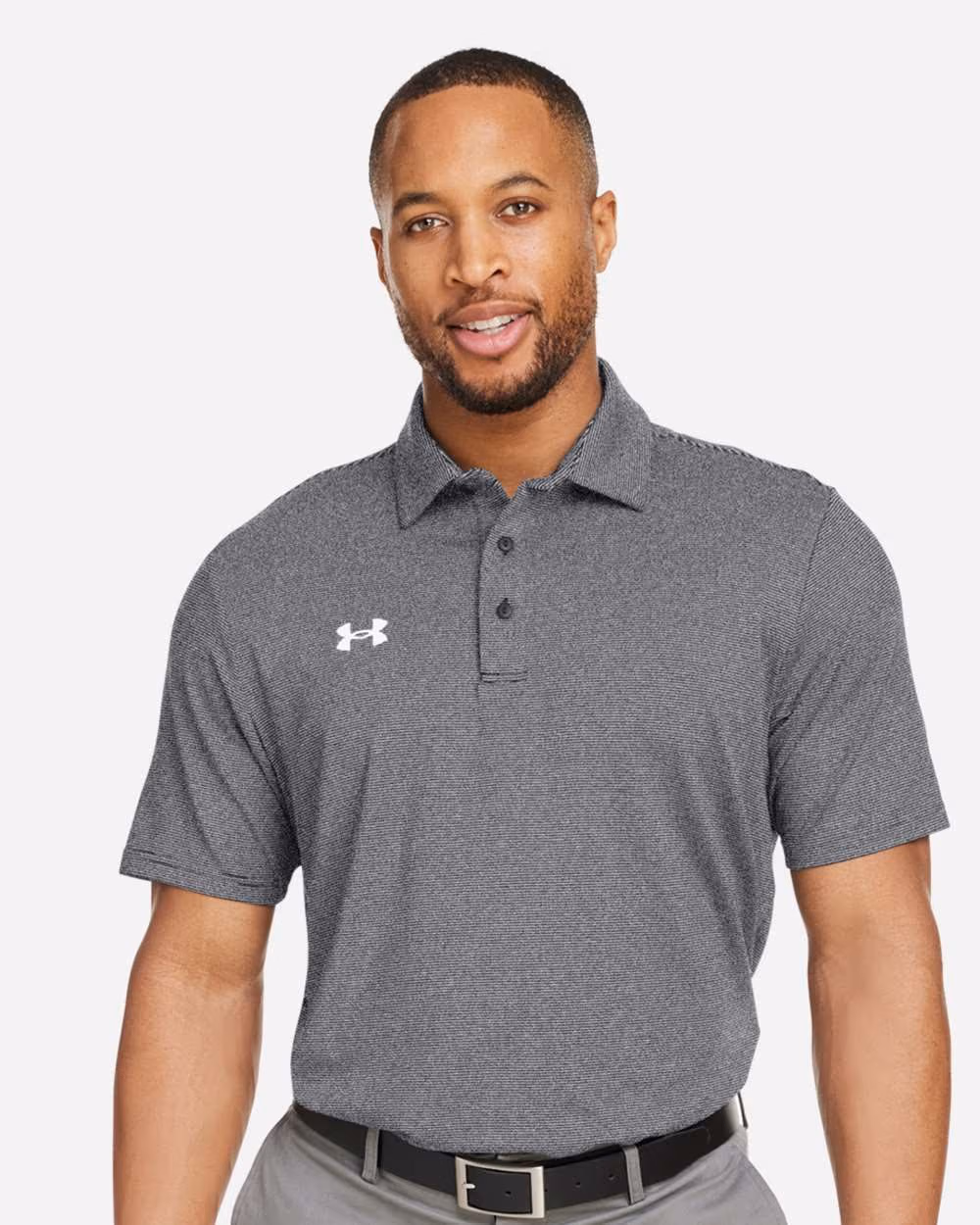 Custom Under Armour Men's Destin Drive "UA Playoff Team Stripe" Performance Polo