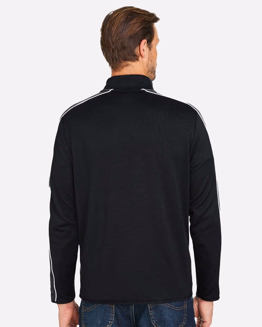 Custom Under Armour Men's Command 2.0 Quarter-Zip Pullover - Black/ White back