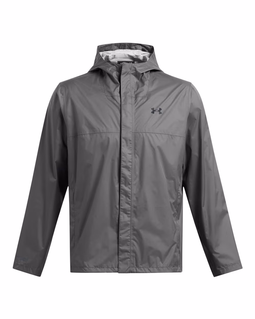 Custom Under Armour Men's Stormproof Cloudstrike 2.0 Jacket - Castlerock/ Black flat front