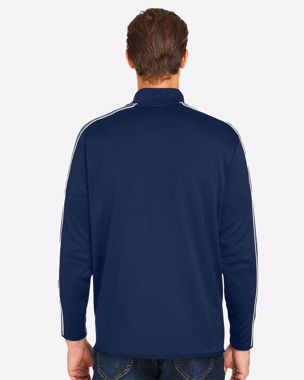Custom Under Armour Men's Command Full-Zip 2.0 Jacket - Midnight Navy/ White back