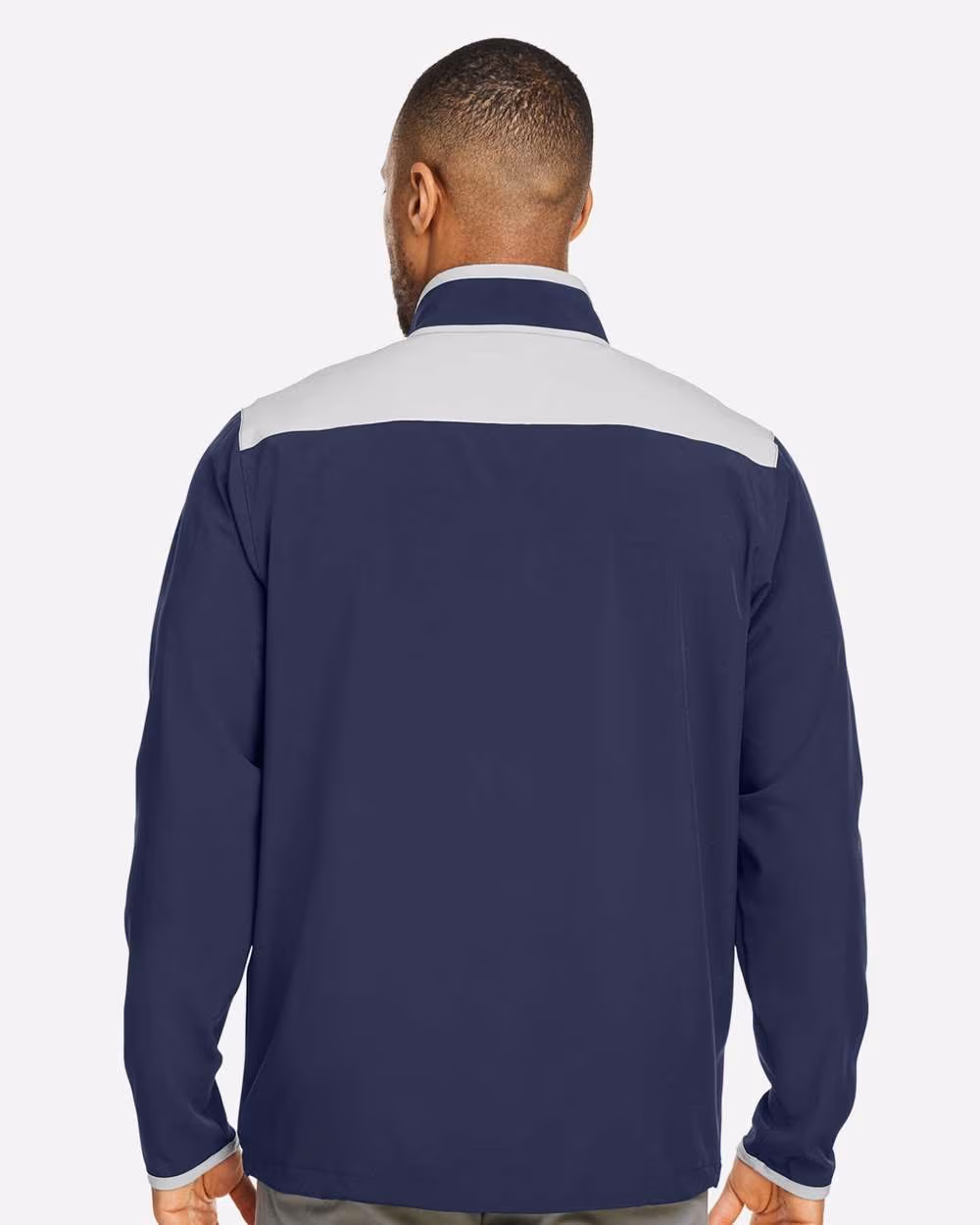Custom Under Armour Men's Motivate 3.0 Quarter-Zip Pullover - Midnight Navy/ White back