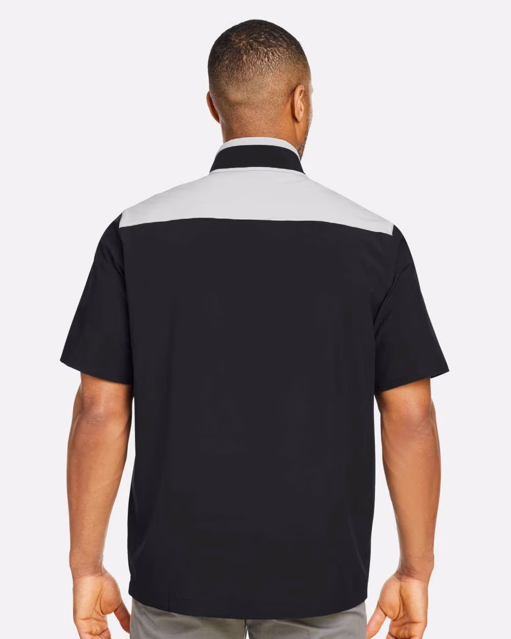 Custom Under Armour Men's Motivate 3.0 Short Sleeve Half-Zip - Black/ Mod Grey/ White back