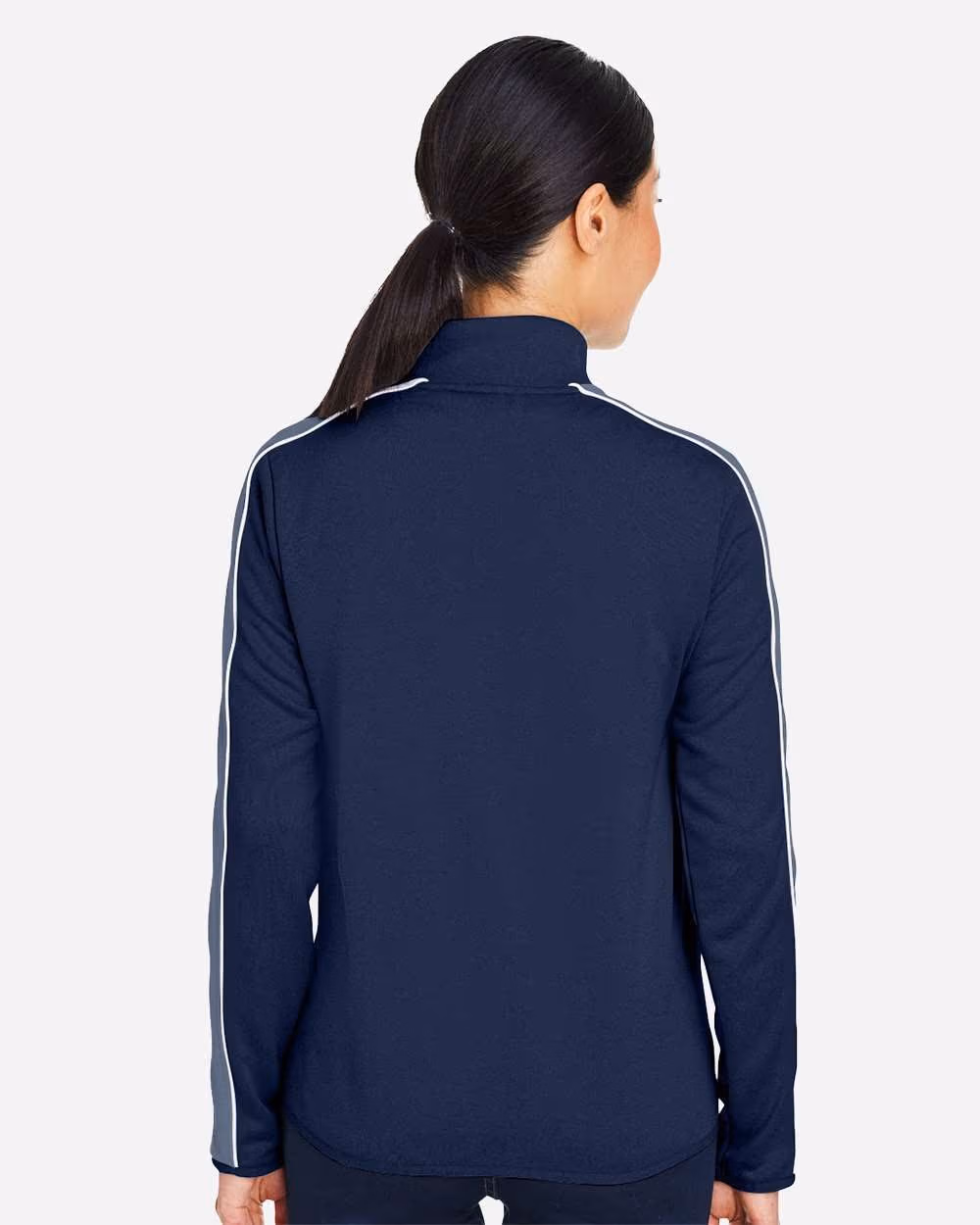 Custom Under Armour Women's Command Full-Zip 2.0 Jacket - Midnight Navy/ White back