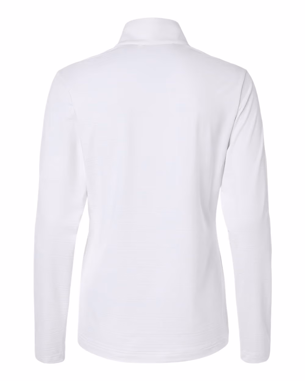 Custom Adidas Women's Textured Stripe Quarter-Zip Pullover - White flat back