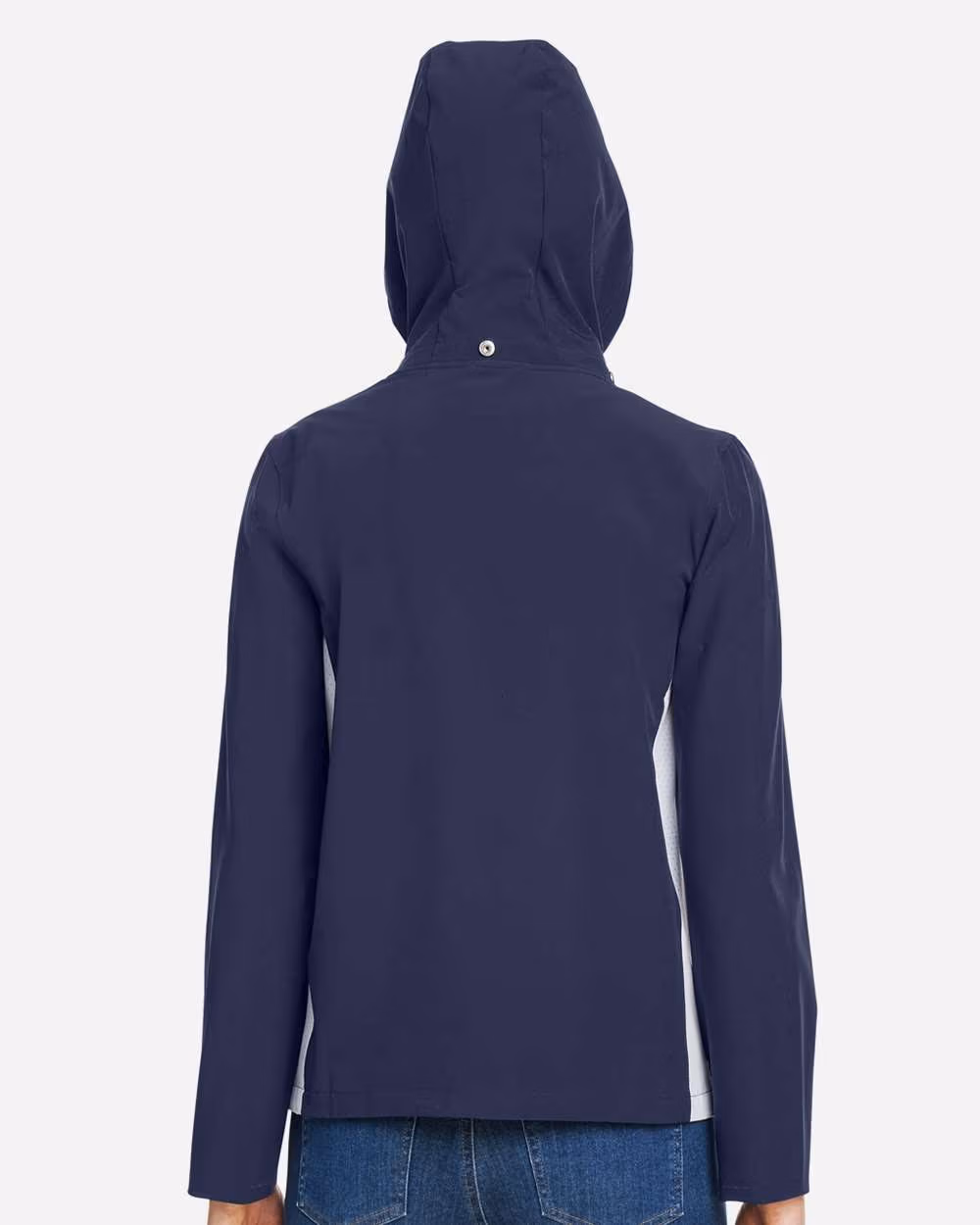 Custom Under Armour Women's Rival Stretch Jacket - Midnight Navy/ White back