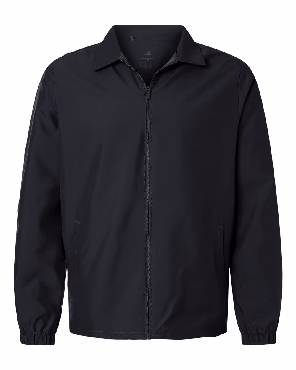Custom Adidas Men's Lifestyle Full-Zip Jacket - Black flat front