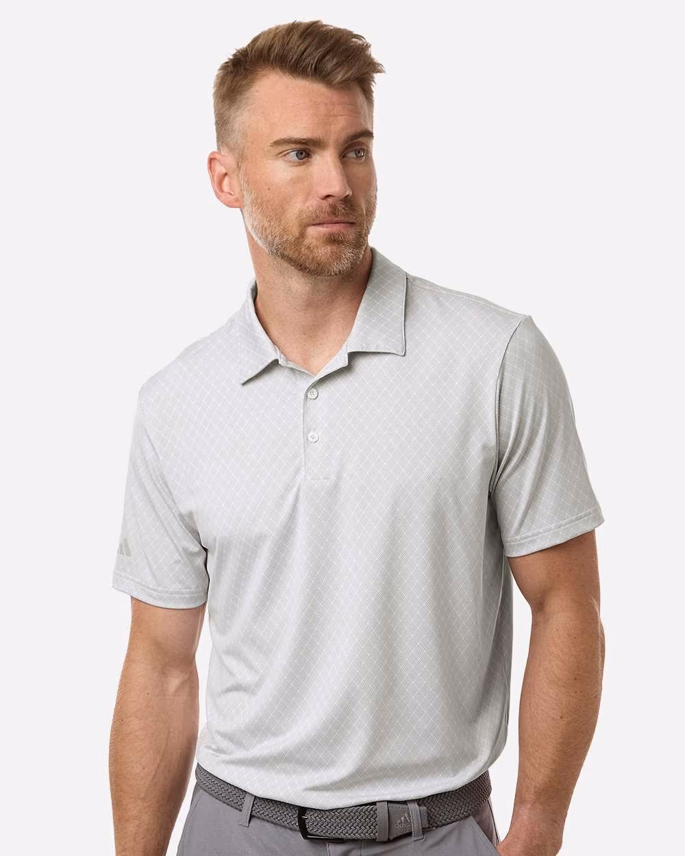 Custom Adidas Men's 4-Way Stretch Printed Polo