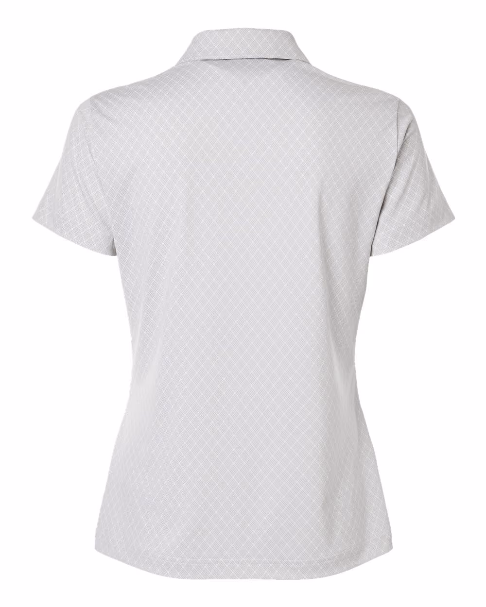 Custom Adidas Women's 4-Way Stretch Printed Polo - White flat back