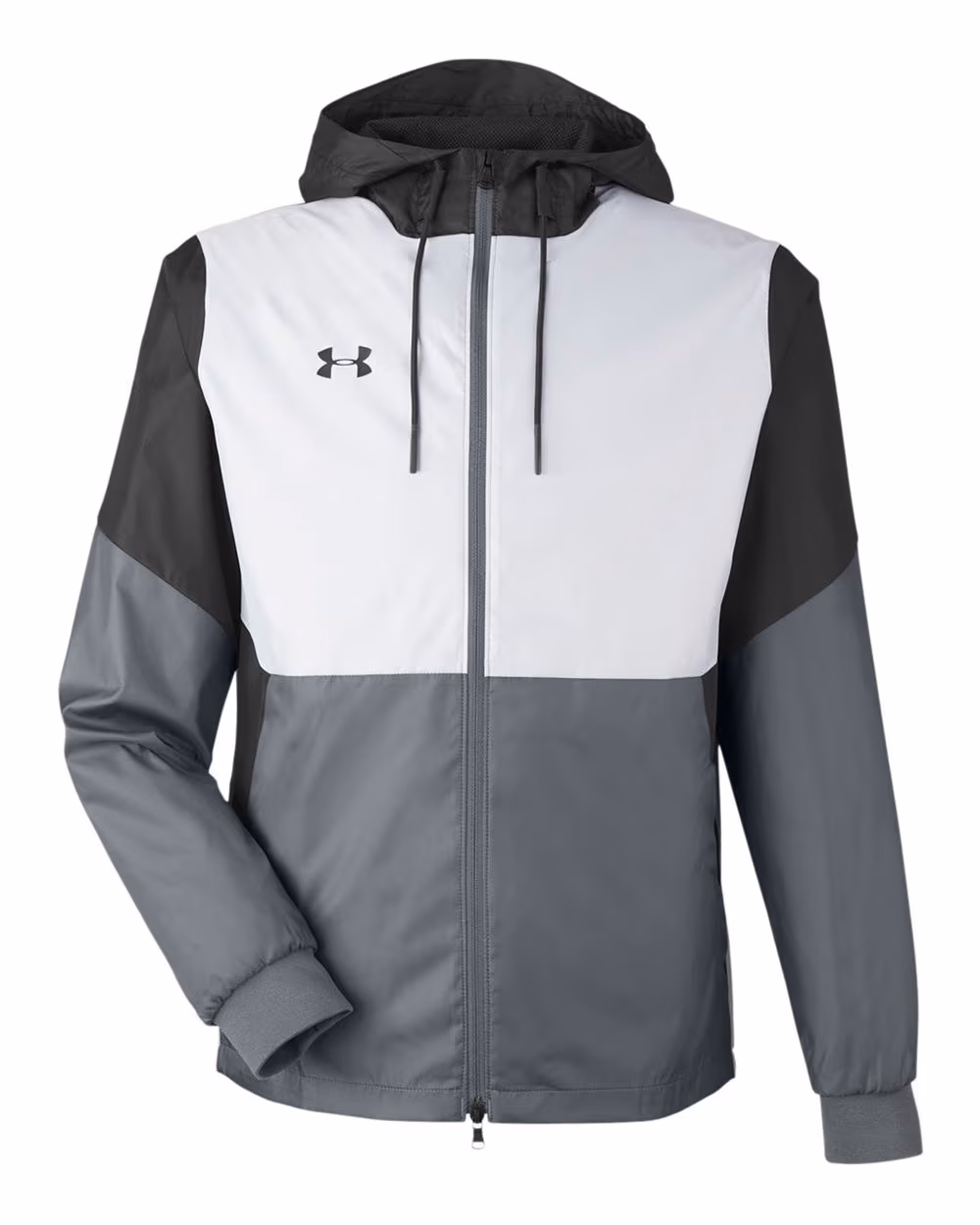 Custom Under Armour Men's Team Legacy Jacket - Black/ Black flat front