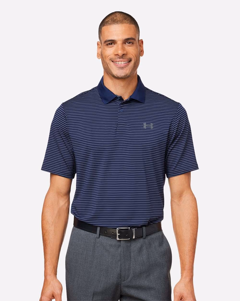 Custom Under Armour Men's 3.0 Striped Perf Polo