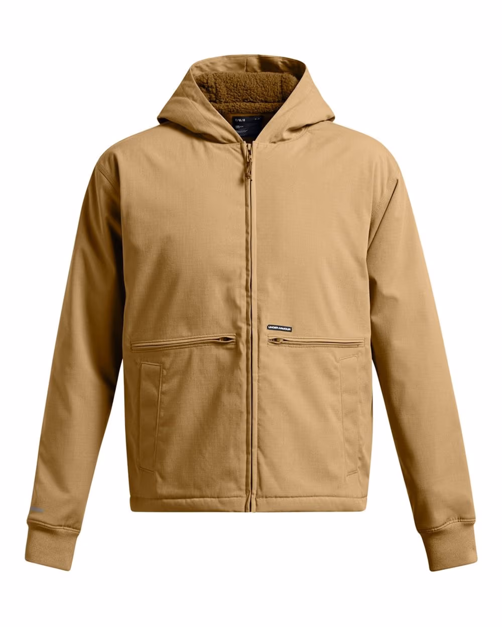 Custom Under Armour Men's Icon Fleece Jacket - Camel/ Coyote flat front
