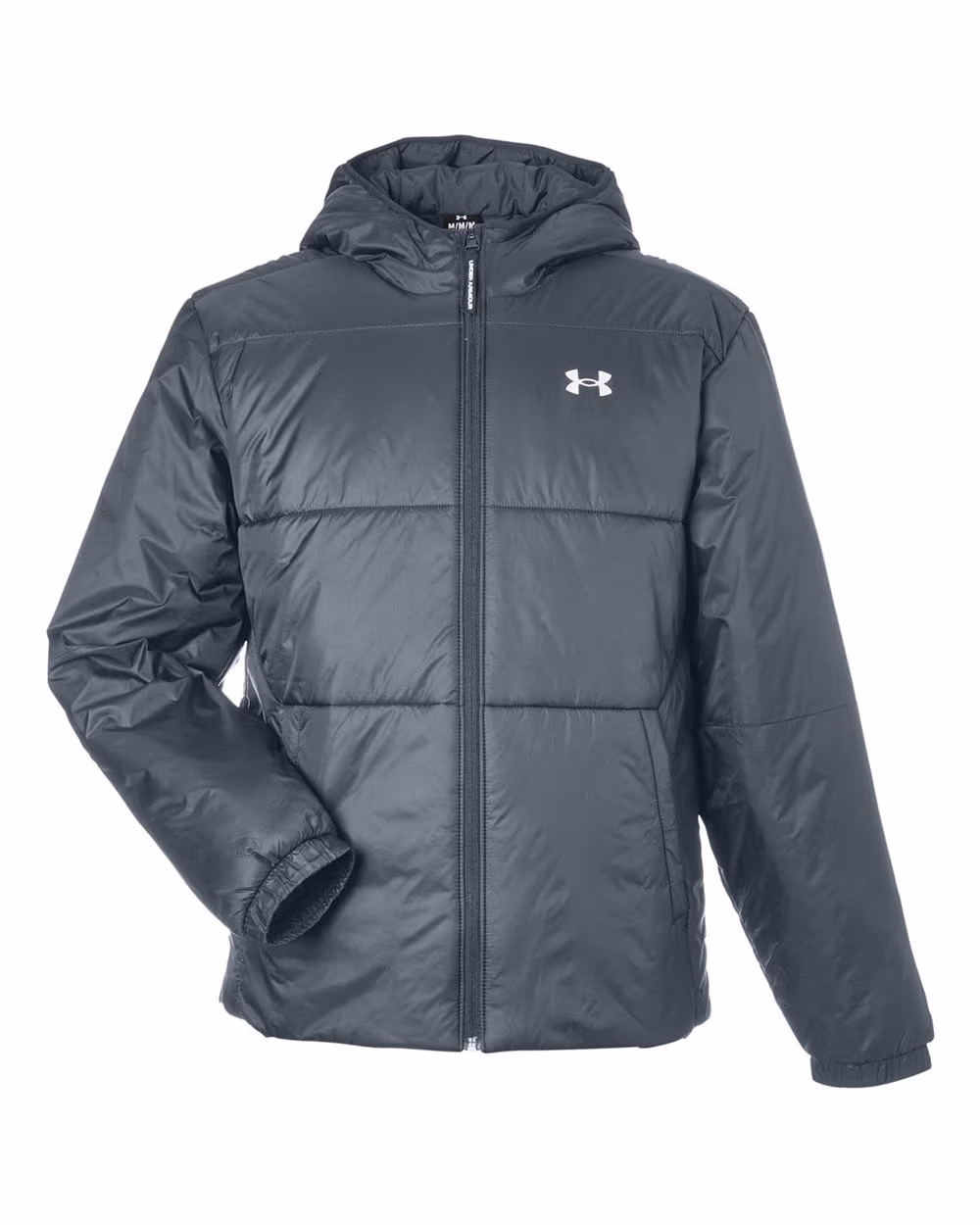 Custom Under Armour Men's LW Insulated Jacket - Castlerock/ White flat front
