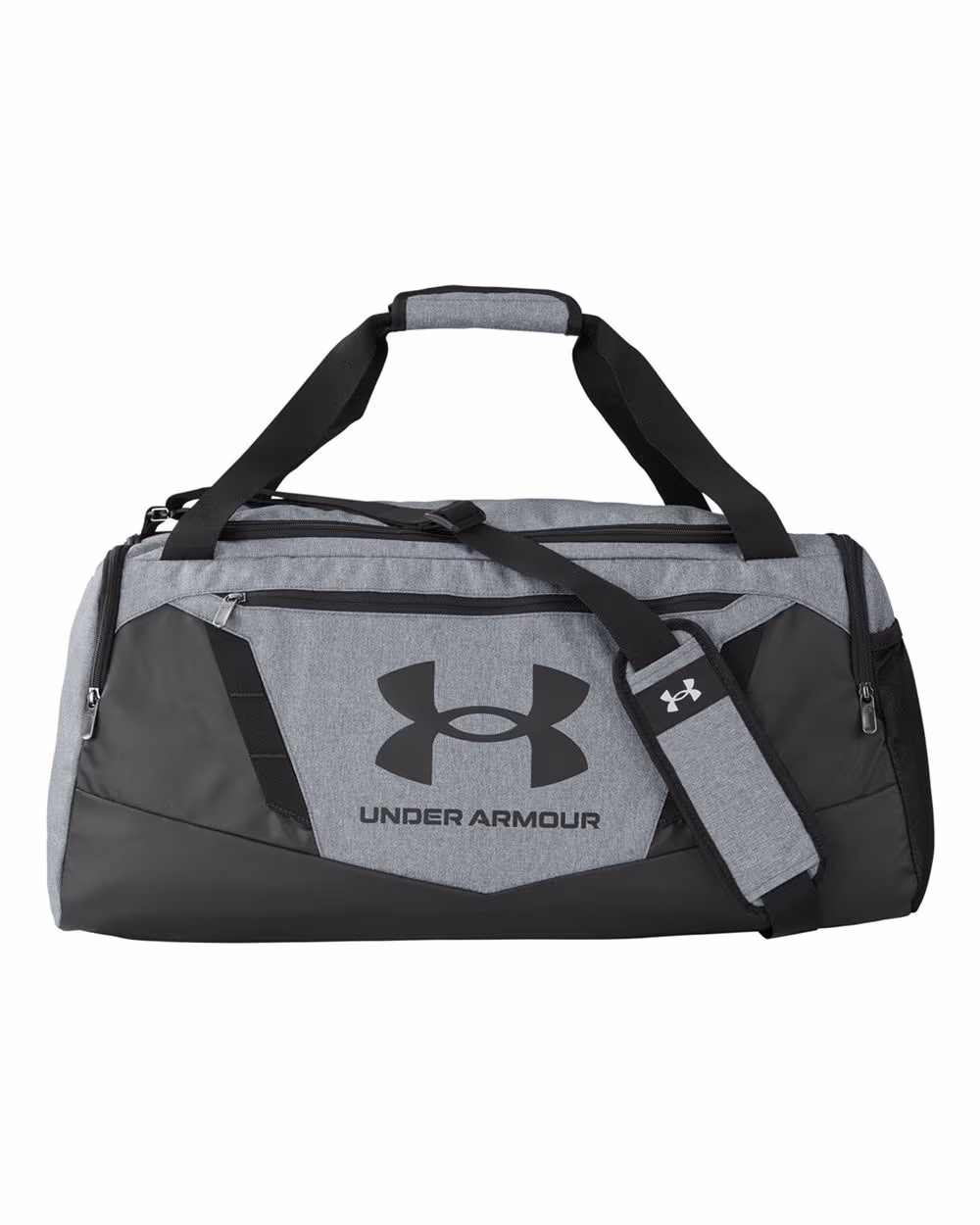 Custom Under Armour Undeniable 5.0 SM Duffel Bag - Pitch Grey Medium Heather/ Black front