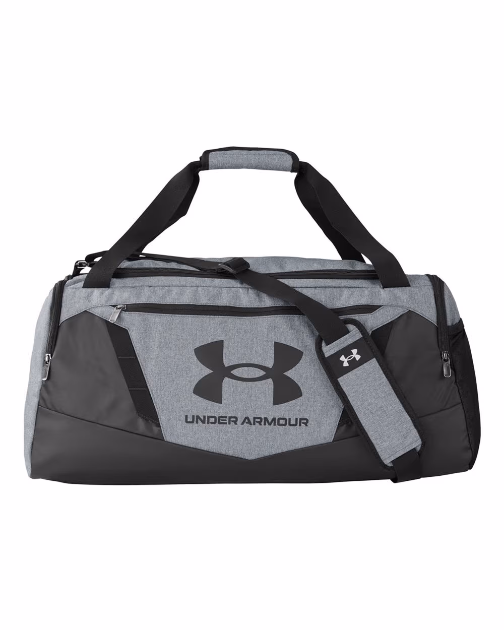 Custom Under Armour Undeniable 5.0 MD Duffel Bag - Pitch Grey Medium Heather/ Black front