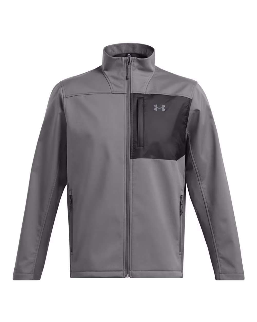 Custom Under Armour Men's ColdGear® Infrared Shield 2.0 Jacket - Castlerock Grey flat front