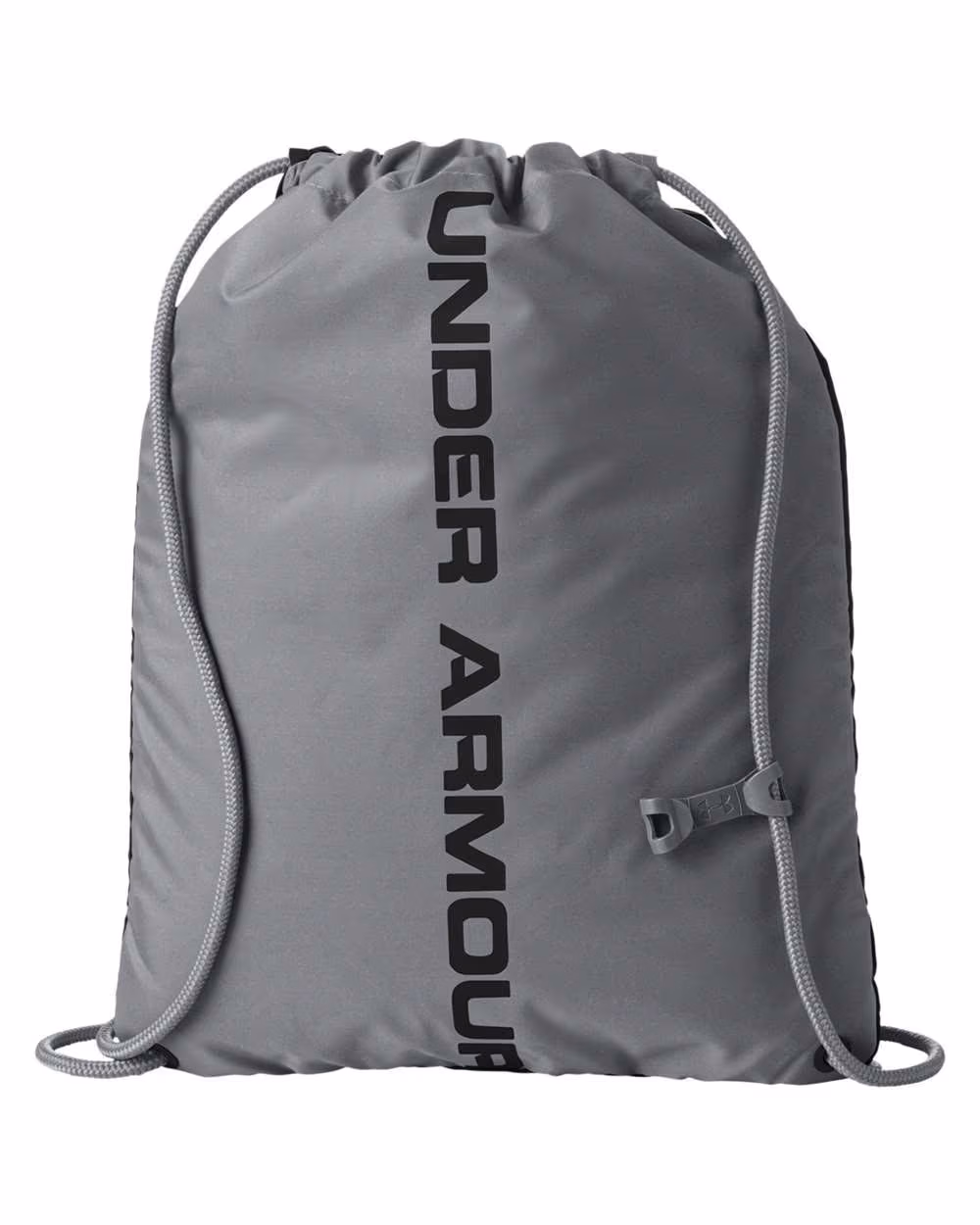 Custom Under Armour Ozsee Sackpack Drawstring Bag - Black/ Steel back