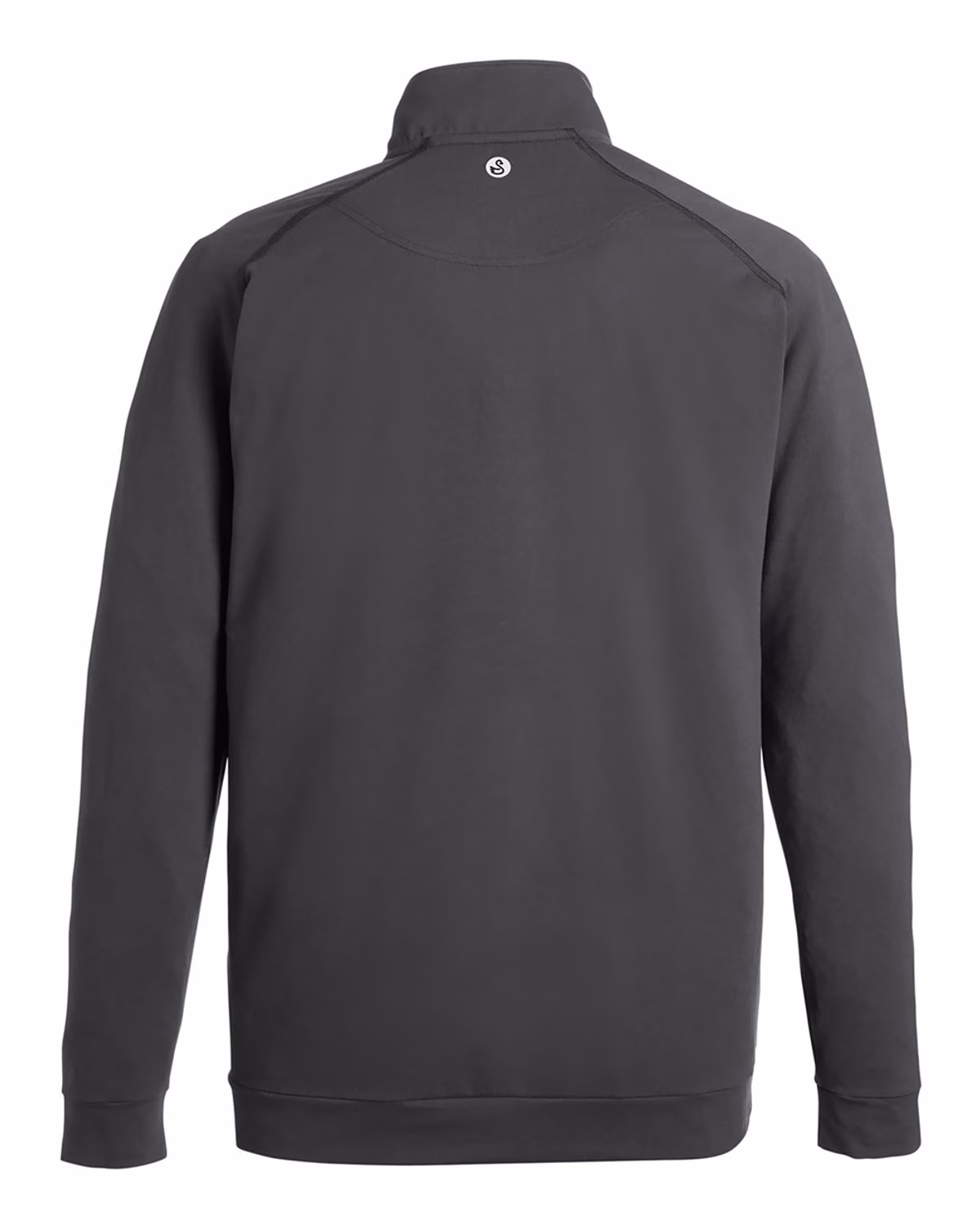 Custom Swannies Men's Colt Quarter-Zip Pullover - Black - back